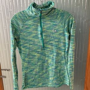 Under Armour Grren and Yellow Half-Zip Pullover